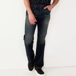 Men's Sonoma Goods For Life® Bootcut Jeans 32x34 Dark Stone Blue